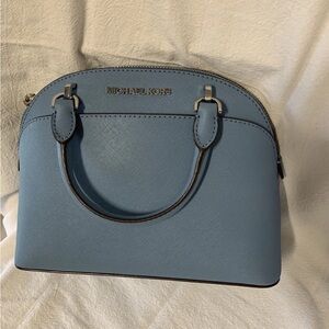 NWT Michael Kors Jet Set Emmy Saffiano Leather Crossbody Bag Sky Blue